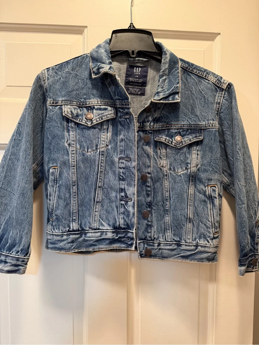 GAP Kids Washed Denim Jean Jacket - Light Blue
